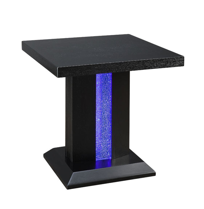 Bernice - End Table - Black & Led