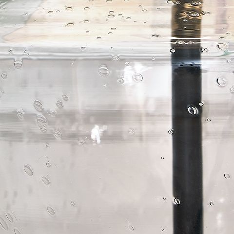 Gregsby - Transparente / Preto - Candeeiro de mesa de vidro (conjunto de 2)