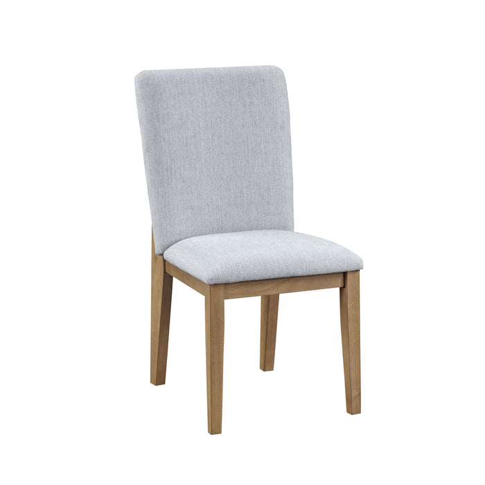 Delphine - Linen Fabric 19" Dining Chair (Set of 2) - Gray