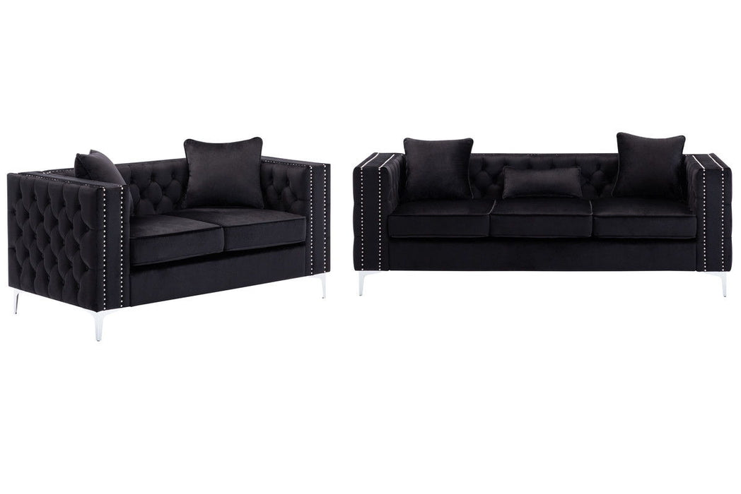 Lorreto - Velvet Fabric Living Room Set