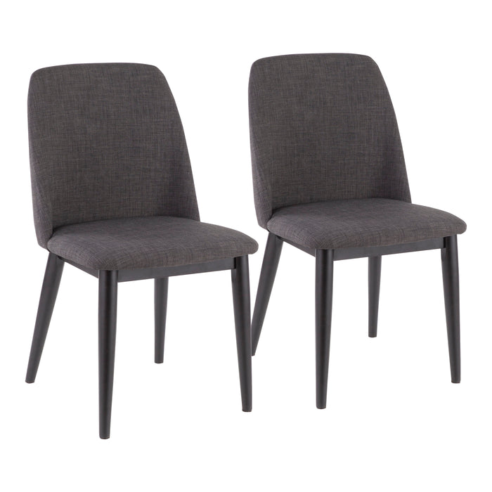 Tintori - Contemporary Dining Chair (Set of 2) - Charcoal