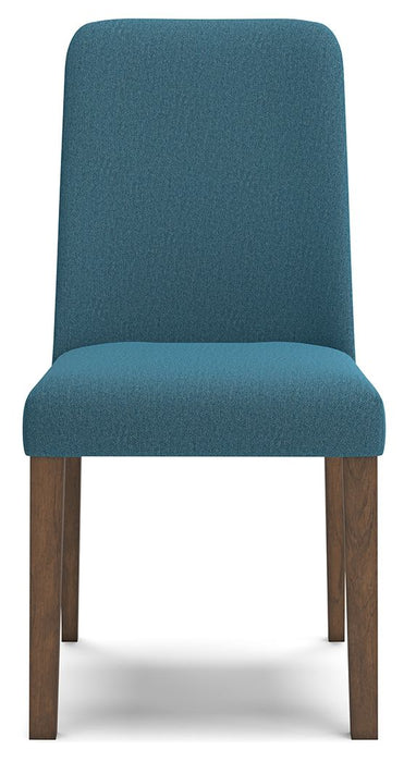 Lyncott - Azul / Marrom - Cadeira lateral de jantar Uph (conjunto de 2)