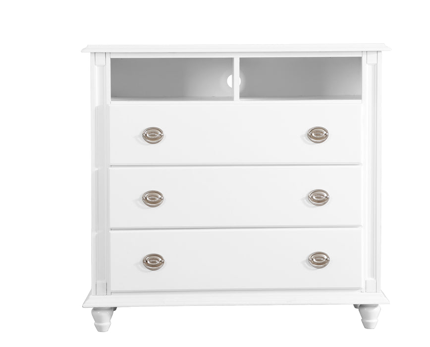 Glory Furniture Summit Media Chest, White