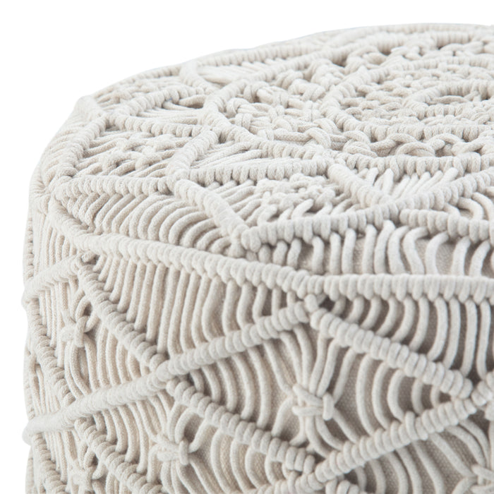 Coates - Round Macrame Pouf