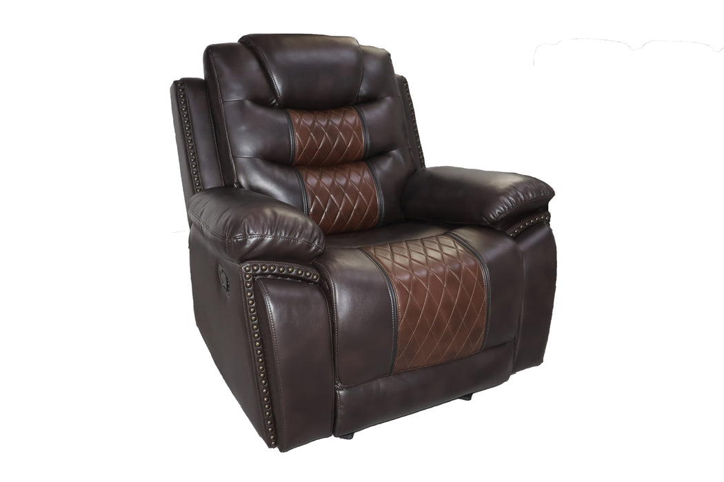 Nikko - Glider Recliner With Power Footrest - Brown