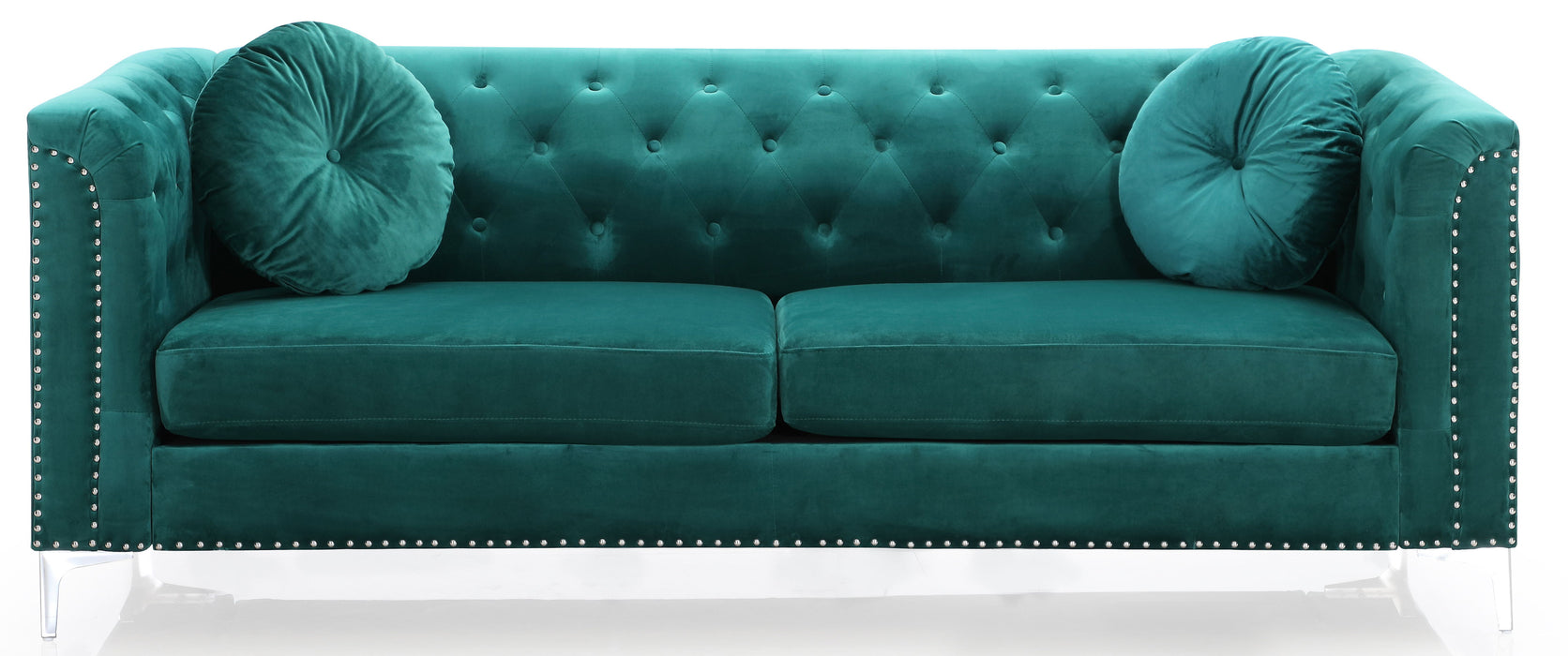 Glory Furniture Pompano Sofa (2 Boxes), Green