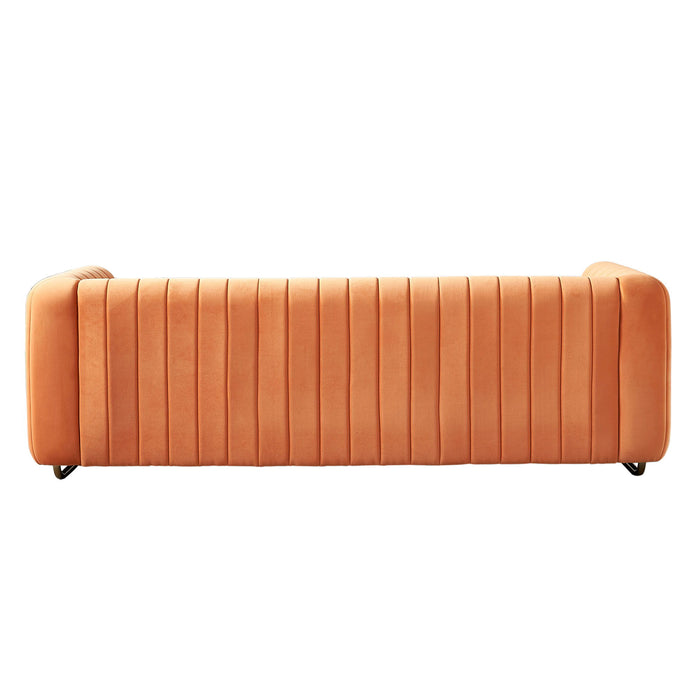 Contemporary Velvet Sofa Couch For Living Room