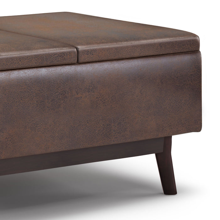 Owen - Tray Top Small Coffee Table Storage Ottoman