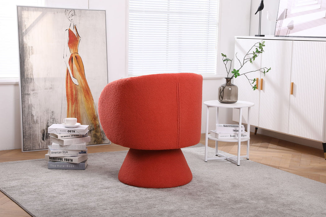 Swivel Accent Chair, Armchair Round Barrel Chair In Fabric For Living Room Bedroom