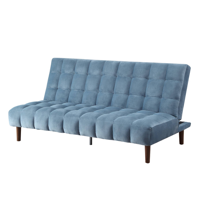 Yolandi - Velvet Adjustable Sofa - Teal Blue