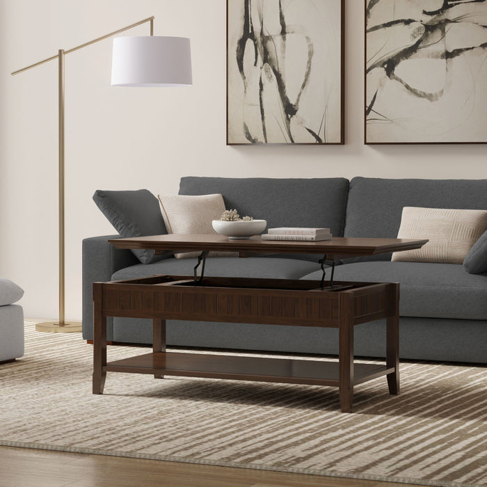 Acadian - Lift Top Coffee Table - Brunette Brown