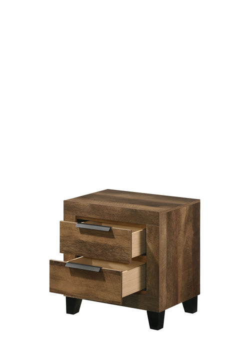 Morales - Rustic Nightstand - Oak