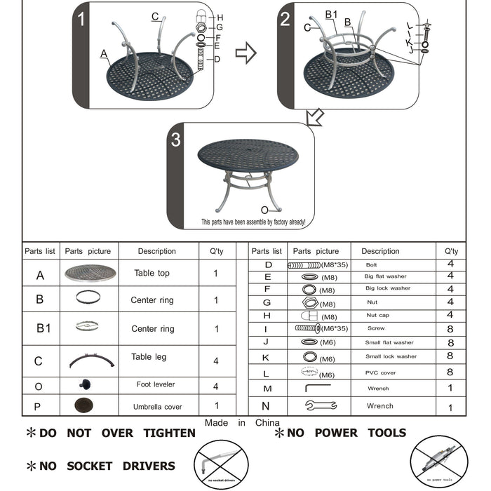 Round Metal Bar Table