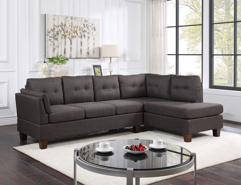 Dalia - Linen Modern Sectional Sofa With Right Facing Chaise