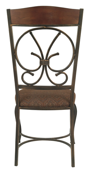 Glambrey - Marrom - Cadeira lateral de jantar Uph (conjunto de 4)