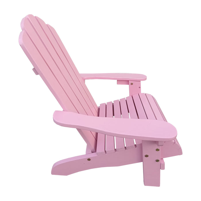 Outdoor Or Indoor Wood Children Adirondack Chair, Pink