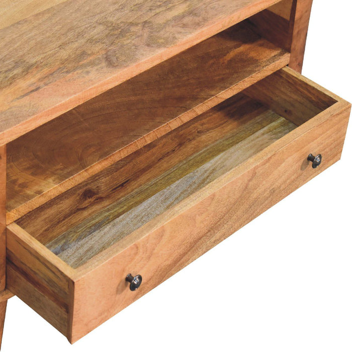 Mini Rounded Entertainment Unit - Oak