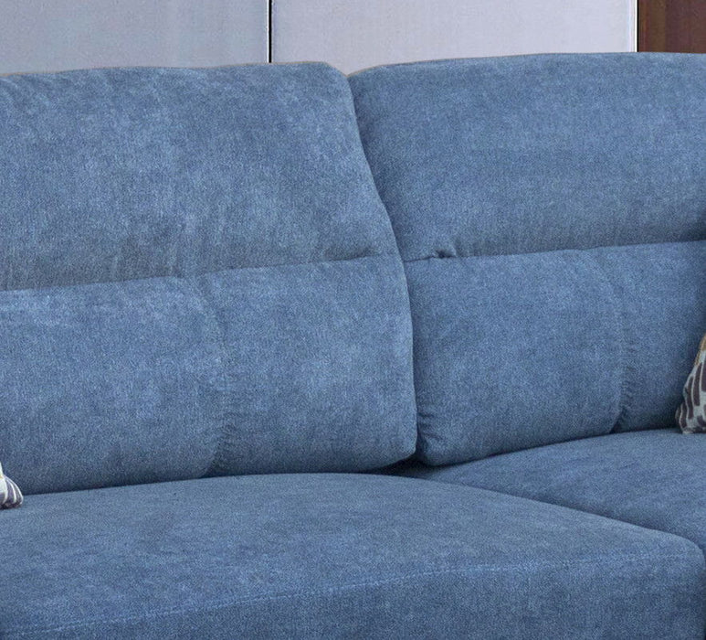 Diego - Fabric Sectional Sofa With Right Facing Chaise, Storage Ottoman, And 2 Accent Pillows