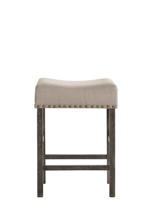 Martha II - Weathered Counter Height Stool (Set of 2) - Gray / Tan