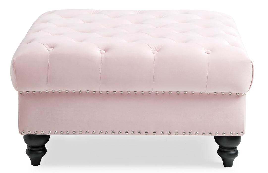 Glory Furniture Nola Ottoman, Pink