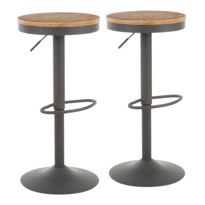 Dakota - Industrial Adjustable Barstool (Set of 2)