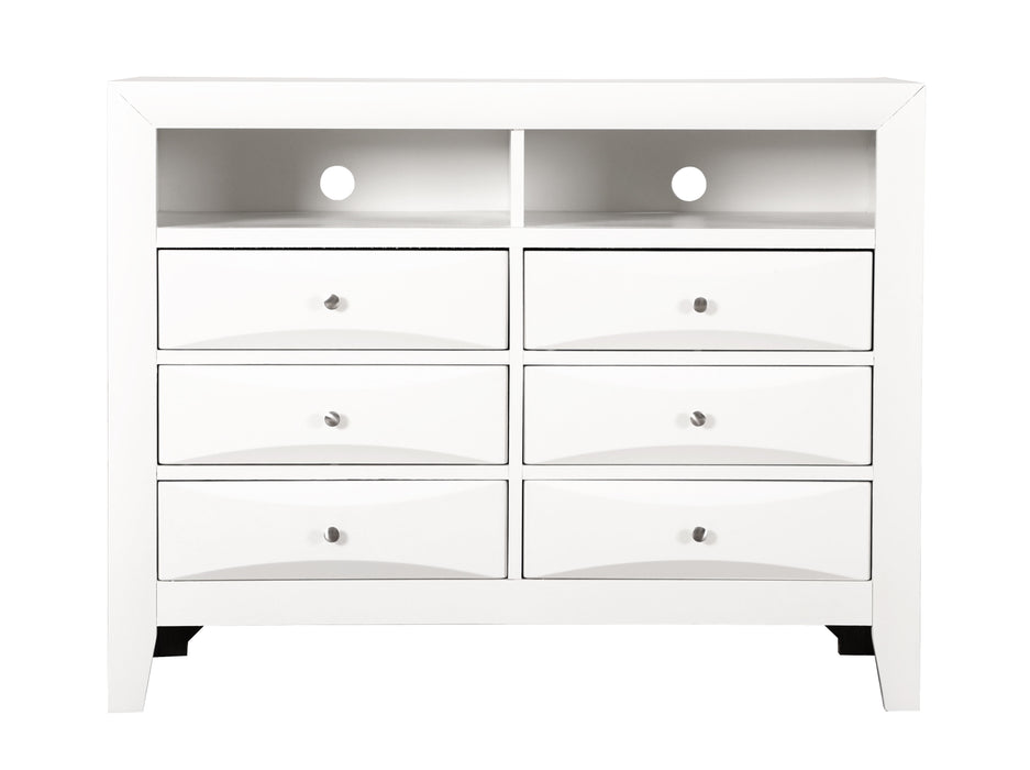 Glory Furniture Marilla Media Chest, White