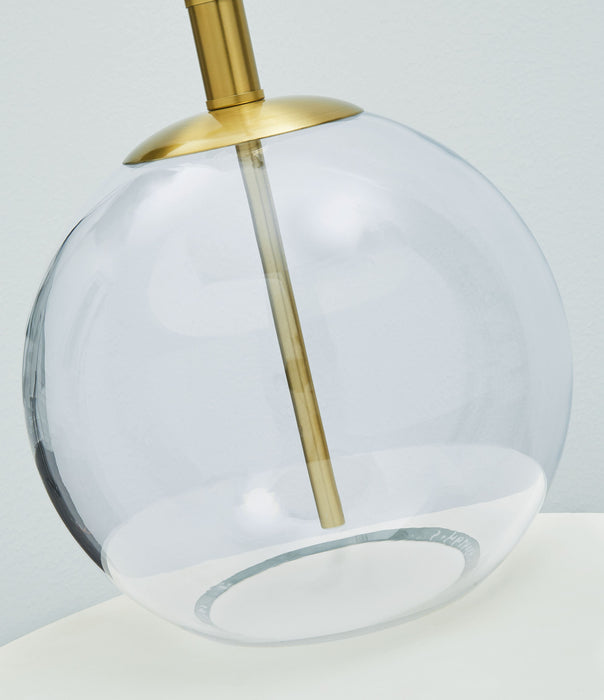 Samder - Blanco - Lámpara de mesa de vidrio