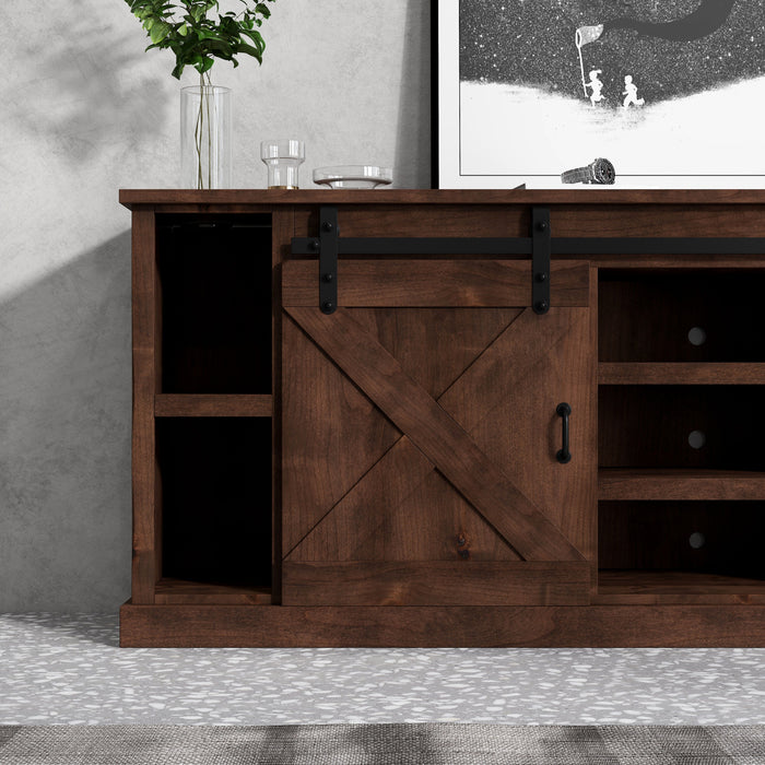 Farmhouse - TV Stand Console - Aged Whiskey