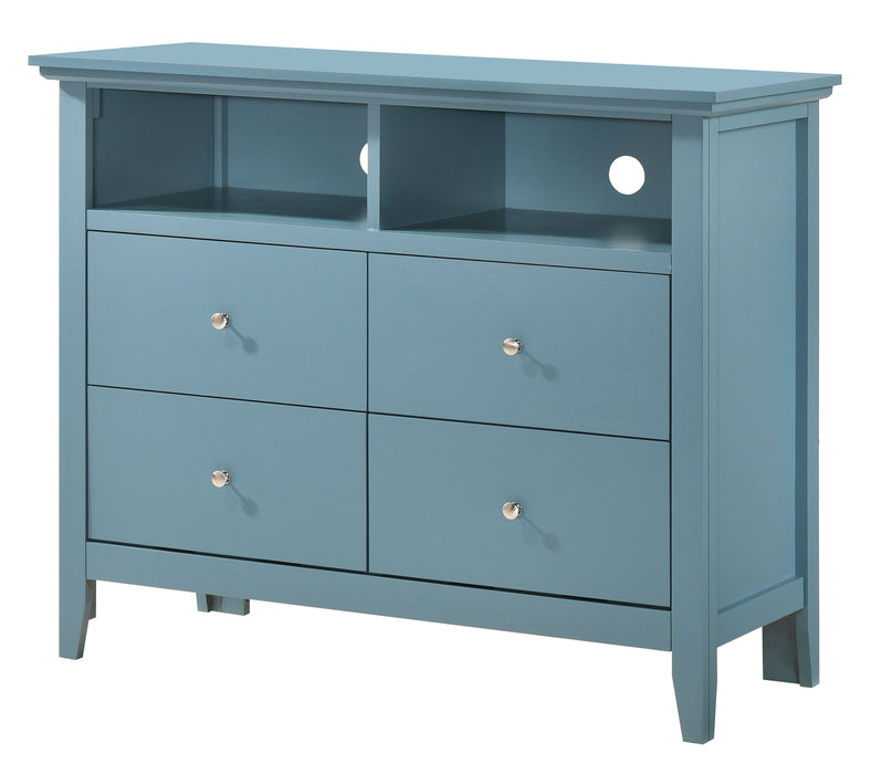 Glory Furniture Hammond TV Media Chest, Teal