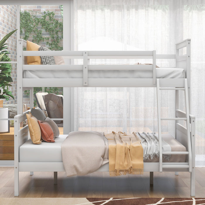 Kids Furniture - Bunk Bed With Ladder, Safety Guardrail, Perfect For Bedroom