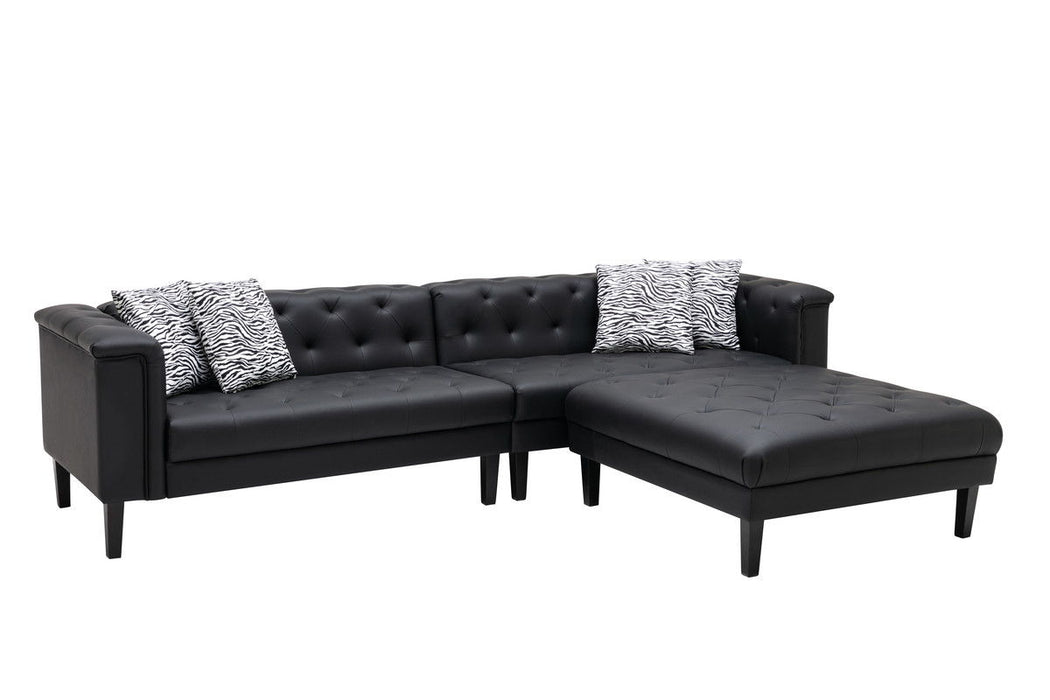 Sarah - Vegan Leather Tufted Sofa Set