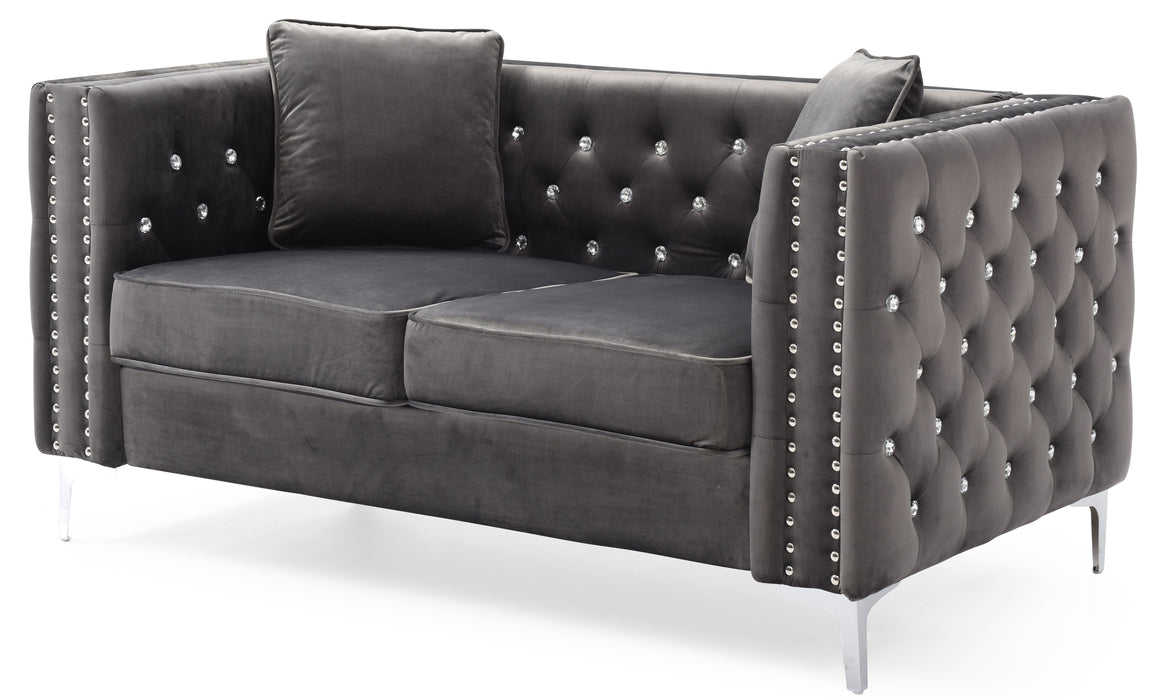 Glory Furniture Paige Loveseat, Gray