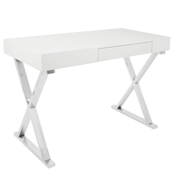 Luster - Contemporary Desk - White