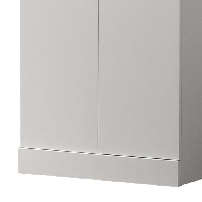 Alara - Height Simplistic Modern Double Door Storage Cabinet - White