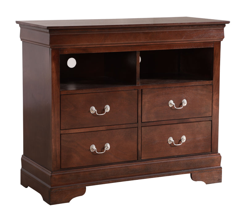 Glory Furniture Louis Phillipe TV Media Chest, Cappuccino