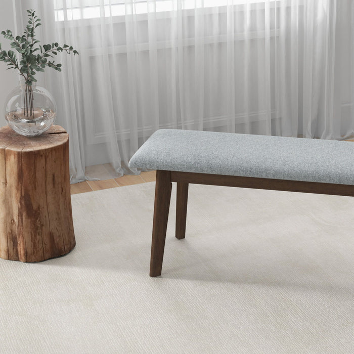 Carlos - Fabric Upholstered Solid Wood Bench