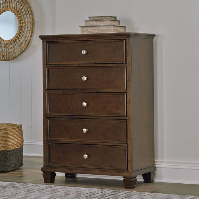 Danabrin - Brown - Five Drawer Chest