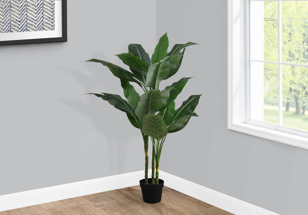 42" Tall, Artificial Plant, Evergreen Tree, Indoor, Faux, Fake, Floor, Greenery, Potted, Decorative - Green / Black