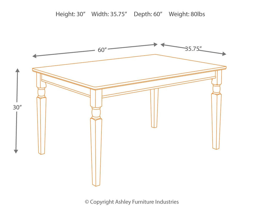 Owingsville - Negro / Marrón - Mesa de comedor rectangular