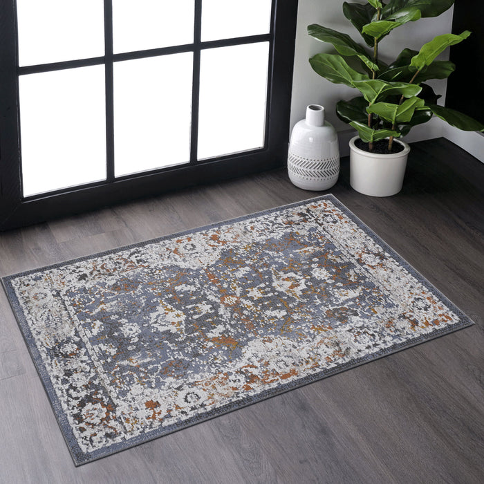 Payas - 2' x 3' Traditional Non-Shedding Living Room Bedroom Dining Home Office Stylish And Stain Resistant Area Rug - Blue