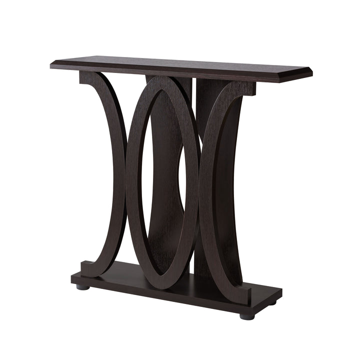 Elegant Console Table, Entryway Display Table With Bottom Display - Red Cocoa