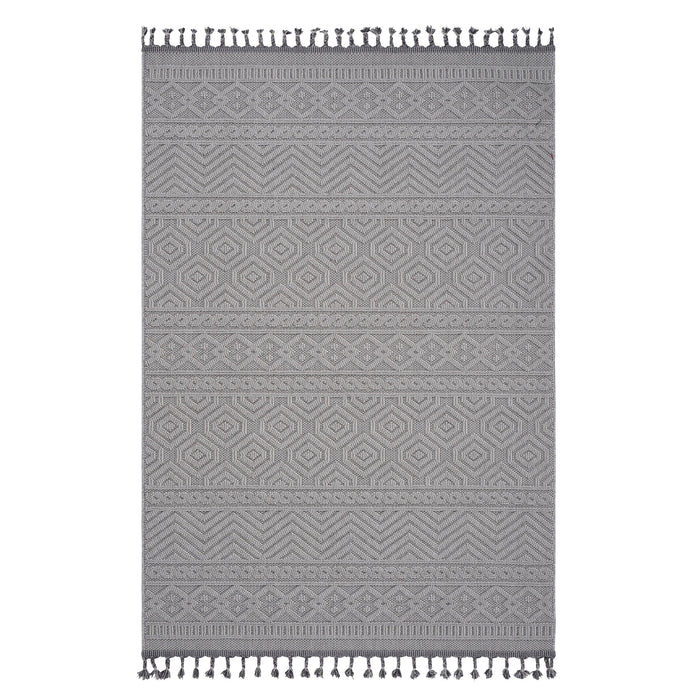 Guros - 8' x 10' Geometric Indoor / Outdoor Area Rug - White