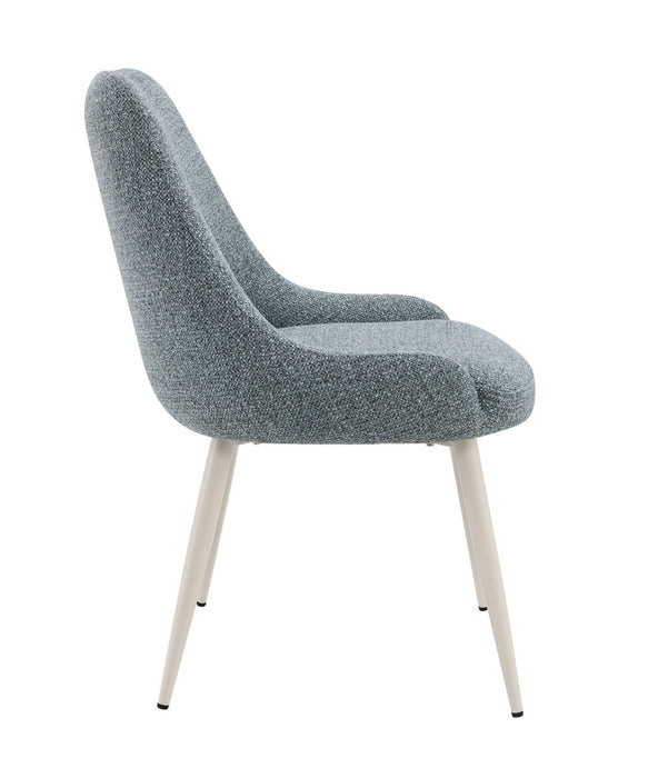 Laela - Boucle Bone Table Side Chair - Light Blue