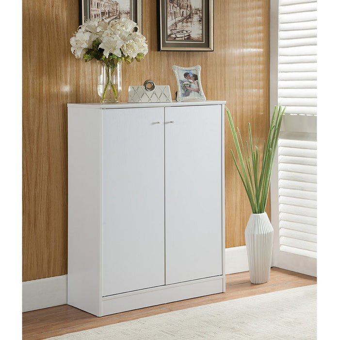 Shoe/Storage Cabinet With Two Doors Five Shelves