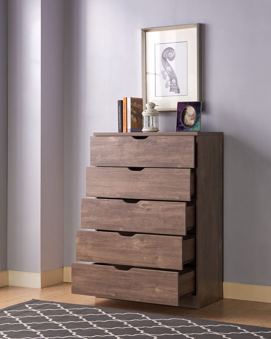 Functional 5 Drawer Chest - Hazelnut