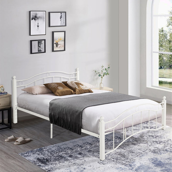 Metal Bed Frame With Headboard And Footboard