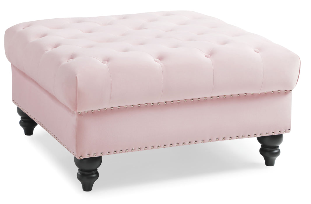 Glory Furniture Nola Ottoman, Pink