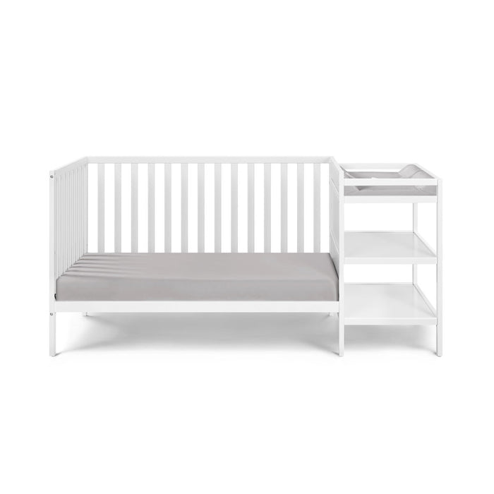 Palmer 3-In-1 Convertible Crib And Changer Combo White