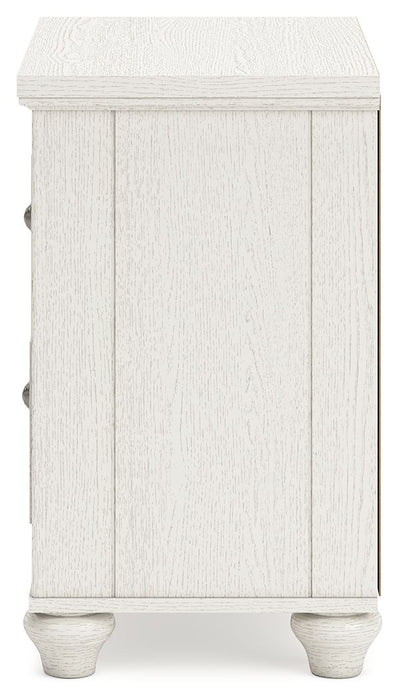 Grantoni - Branco - Mesa de cabeceira com duas gavetas
