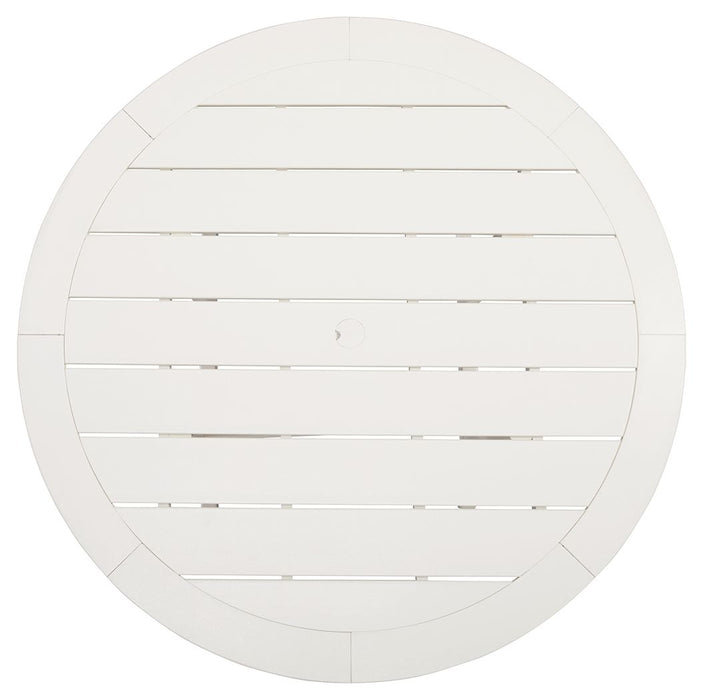 Crescent Luxe - Branco - Mesa de Jantar Redonda C/Umb Opt
